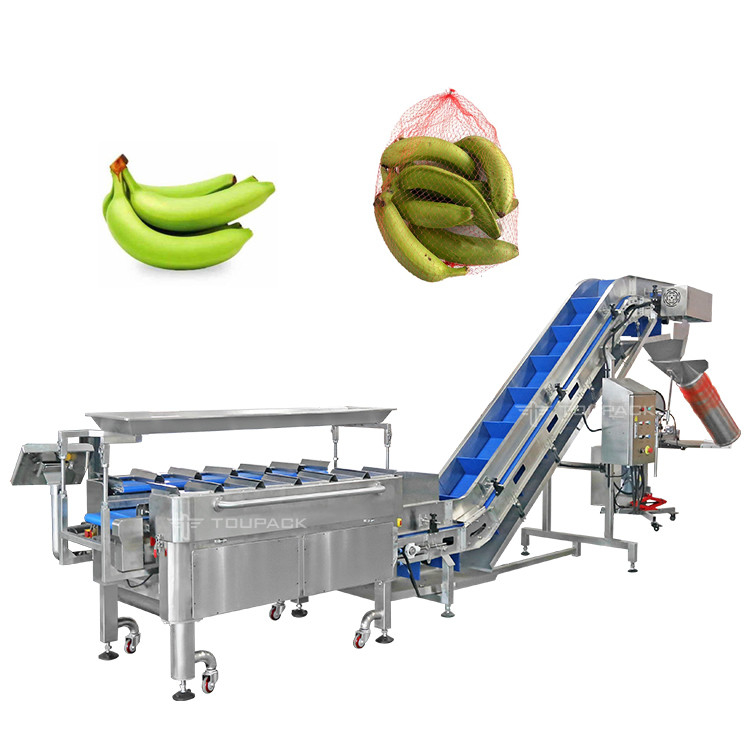 Fabrik Industrie Semi-Auto Mesh Net Bag Gewichtung Zählen Netting Schneiden Verpackungsmaschine Für Bananenfrucht