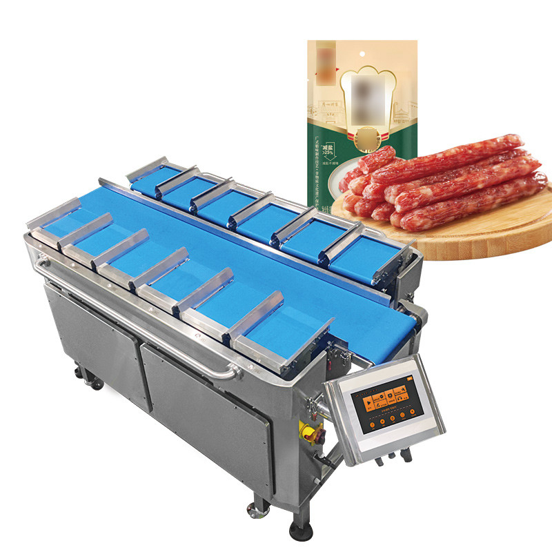 Frankfurter Würstchen Mehrköpfige Gürtel Fütterung Kombination Wieger Gebackener Hot Dog Würstchen Gürtel Wieger Verpackungsmaschine