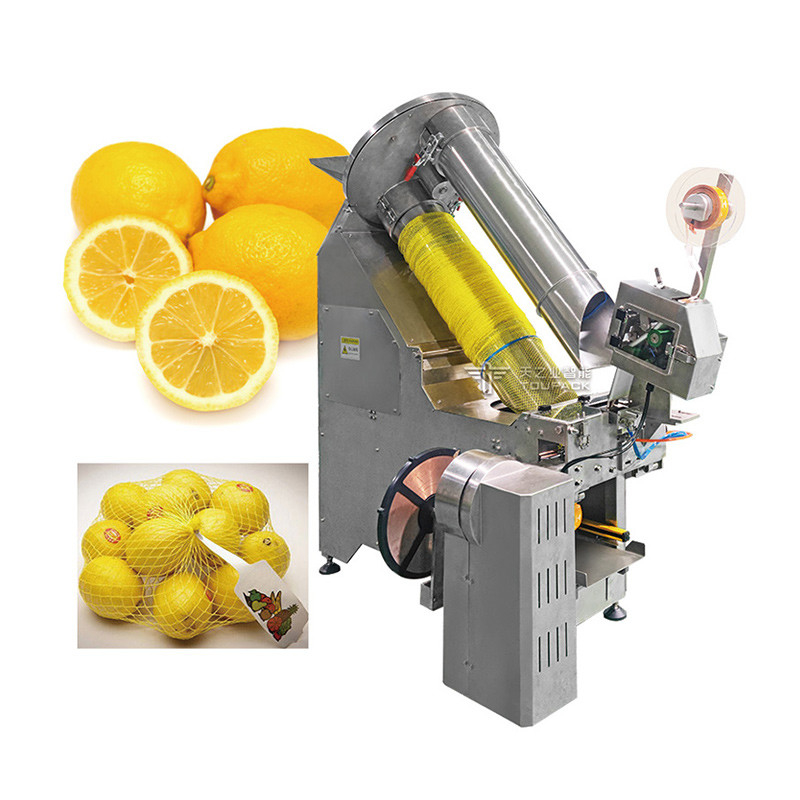 Orange Net Bag Packing Machine Knoblauch Kartoffel Net Bag Clipper Packer Mesh Bag Versiegelung Klipper Maschine