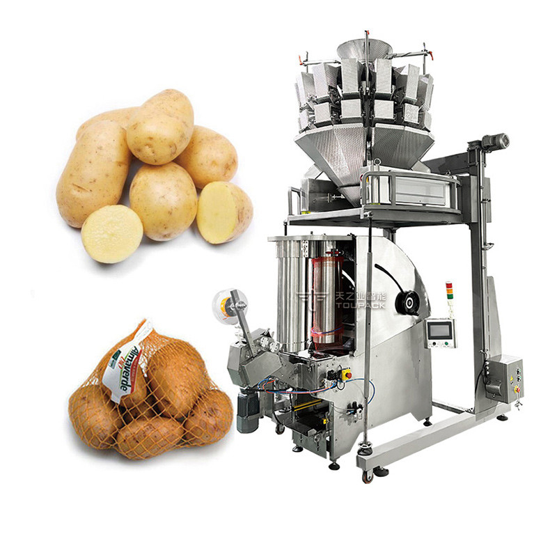 10 Kopf Mehrköpfige Waage Kartoffel Zwiebelnetz Tasche Verpackungsmaschine Fruchtkombination Waage Produktionslinie