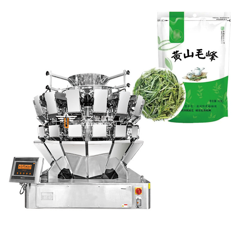 Mehrköpfige Waage-Tasche Grüne Teepakettenmaschine Tee-Stand-up Tasche Füllverpackungsmaschine