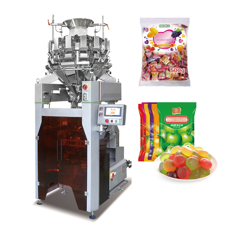10/14 Hopper Mehrköpfige Waage Pelletverpackungsmaschinen Kunststofftüten Vertikale Mehrköpfige Waage Verpackungsmaschine