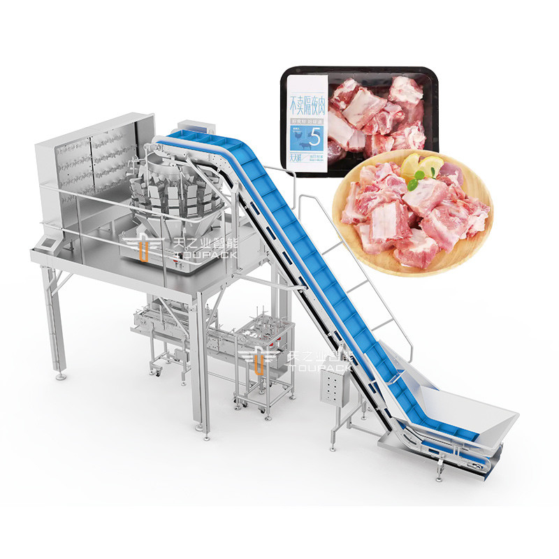 Frische Rib Plastic Box Verpackung Produktionslinie mit 10' 'Color Touch Screen