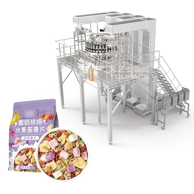Mischgetrocknete Früchte Wärmeversiegelung Tasche Mehrfunktionsverpackungsmaschinen Gefrierte getrocknete Früchte Füllversiegelungsmaschine