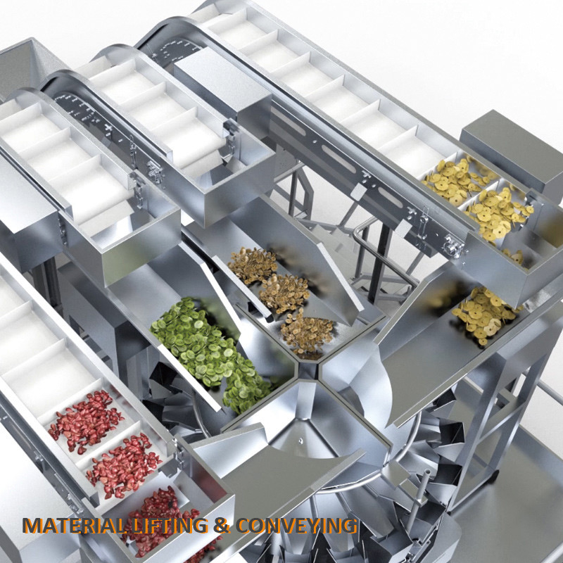 Automatische Stand-up-Tasche Doypack Wiegen Verpackung Granule Erdnuss Cashew-Nüsse Mehrköpfige Waage Füllmaschine