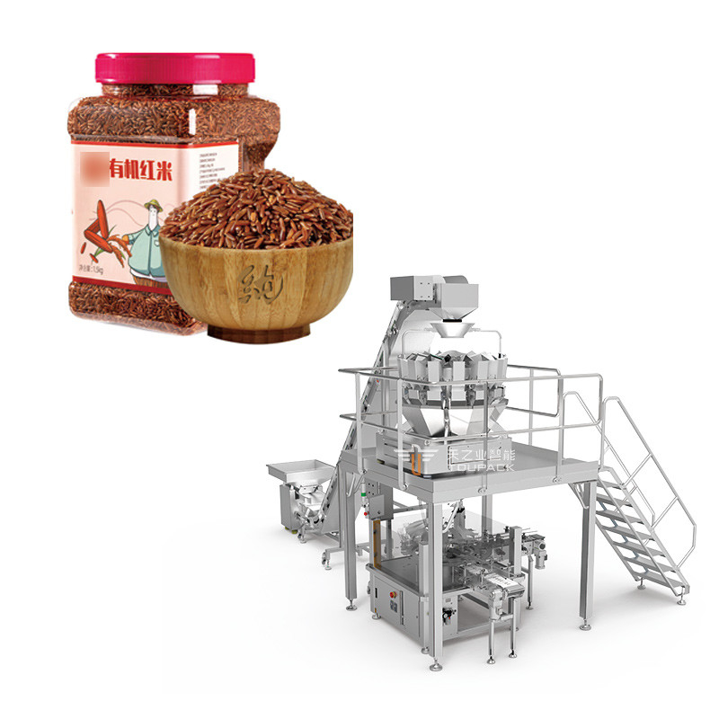 Getreide lineare Waage Hafergewichtung und Verpackungsmaschine 240g 500g Erdnüsse Verpackungsmaschine