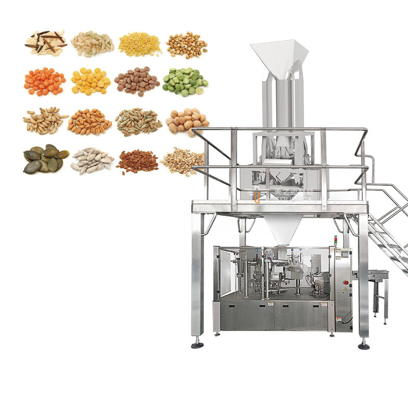 Getreide lineare Waage Hafergewichtung und Verpackungsmaschine 240g 500g Erdnüsse Verpackungsmaschine