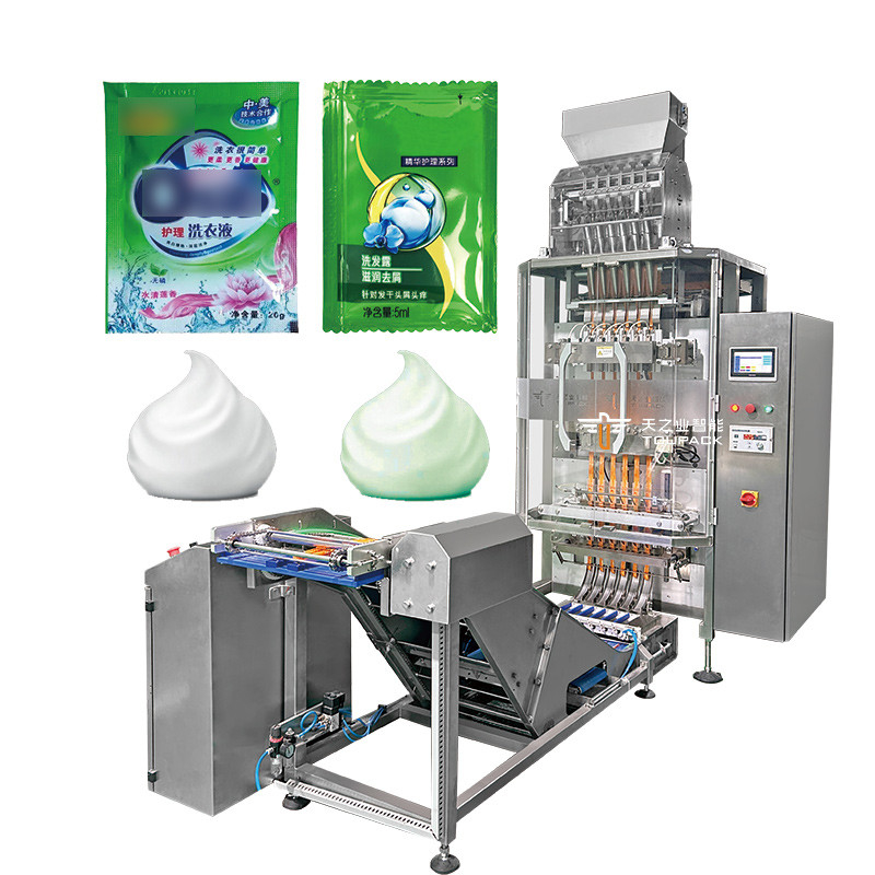 5 ml 10 ml 50 ml 6 Strecken Taschenverpackung Automatische Mehrstrecken Flüssiggel Stick Füllung Versiegelung Verpackungsmaschine