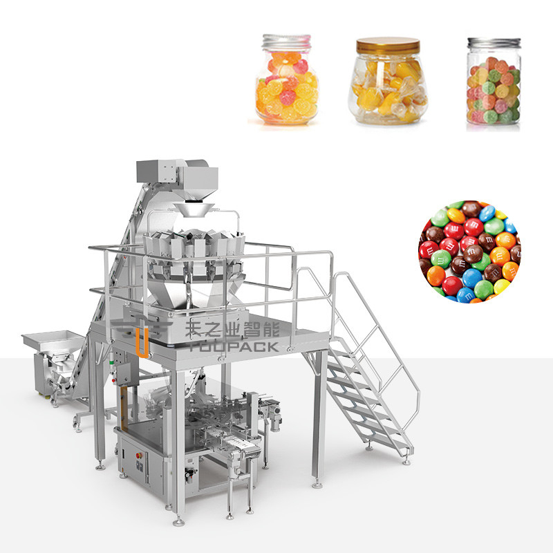 Multi-Funktion Automatische Gläser Flasche Kann Baumwolle Gelee Popcorn und Erdnuss Puffed Food Füllmaschine