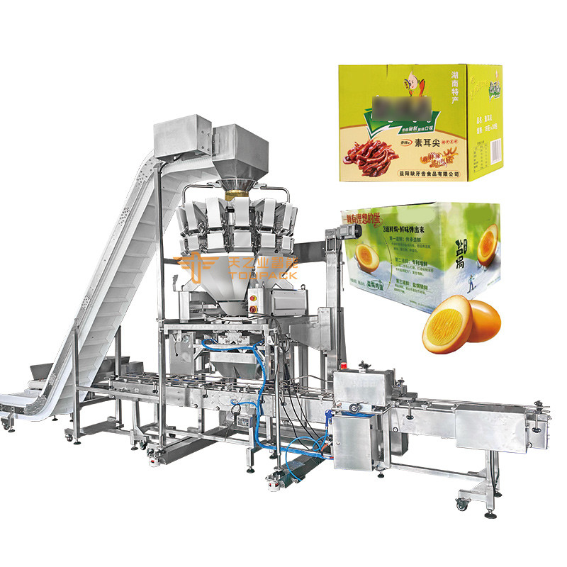 Combiweigh Multihead Weigher 500g 1kg 5kg Multihead Weiger Verpackungsmaschine Grüne Pfeffer Orange Verpackungsmaschinen für Kartons