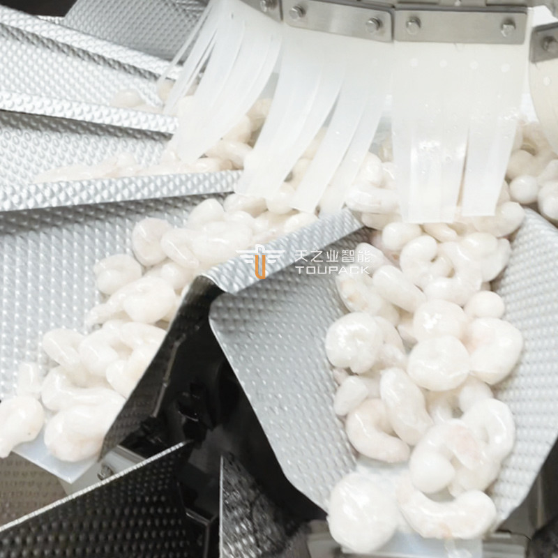 Popcorn Chicken Multifunktions-Beutelmaschine für unregelmäßige Formen Automatische Standbodenbeutel-Verpackungsmaschine für gefrorenes Schweinefleisch Doypack