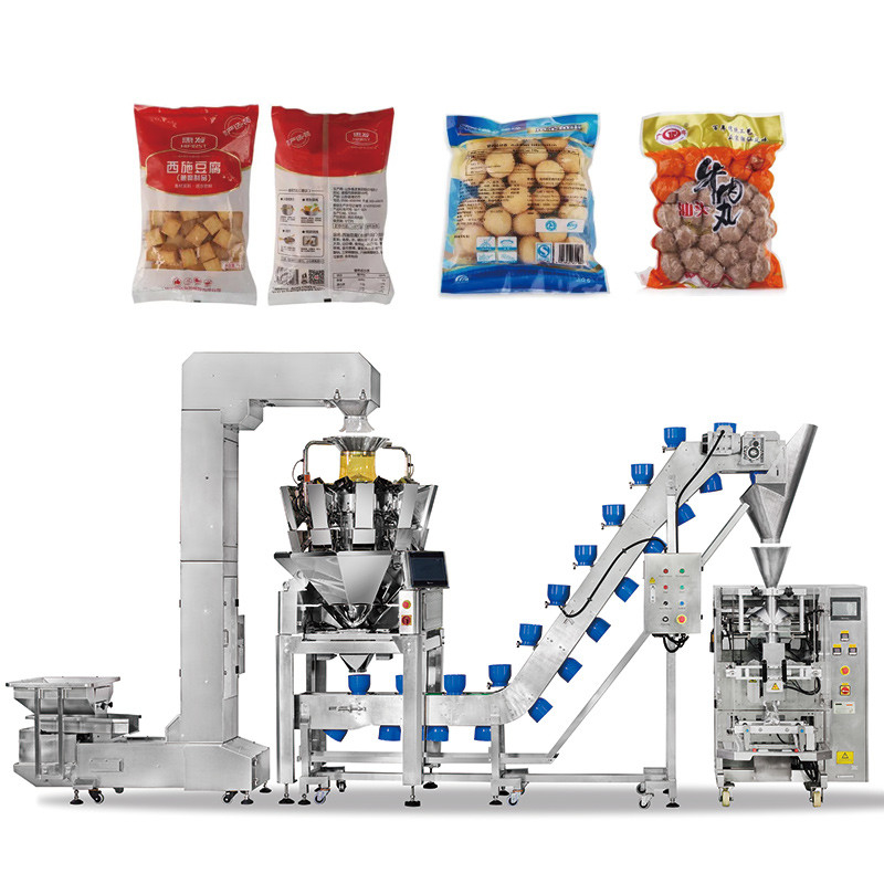 Popcorn Chicken Multifunktions-Beutelmaschine für unregelmäßige Formen Automatische Standbodenbeutel-Verpackungsmaschine für gefrorenes Schweinefleisch Doypack