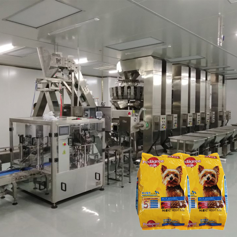 Voll automatische Snacks Sachet Verpackungsmaschine Snack Lebensmittel Kartoffelchips Popcorn Stickstoff Spülen Doypack Verpackungsmaschine