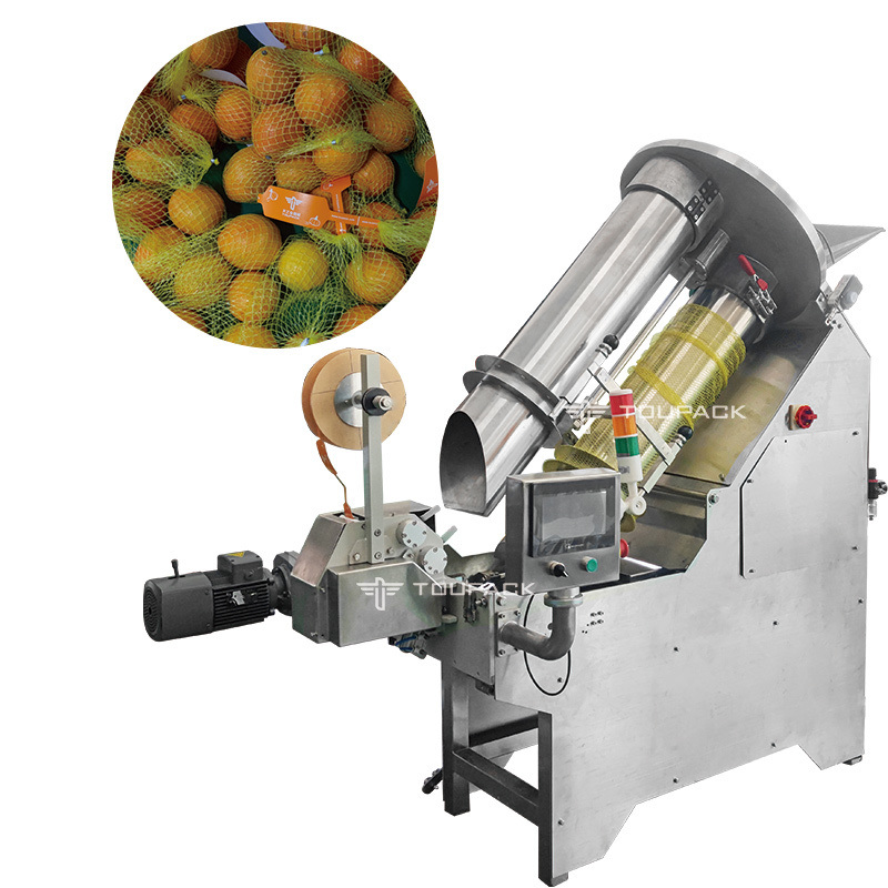 Automatische Kartoffelnetzbeutelverpackungsmaschine/Ginger Mesh Bag Packaging Machine/Citrus Fruit Mesh Bag Verpackungsmaschine für den Supermarkt