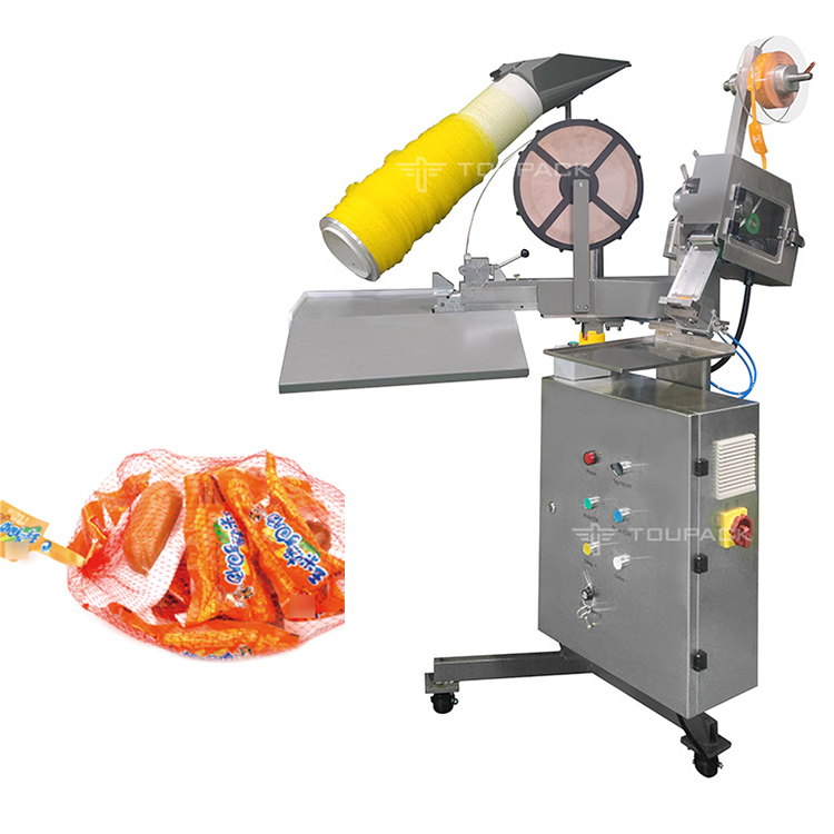 Beutelverpackungsmaschine für Würstchen, Obst und Gemüse, halbautomatische Netzbeutelmaschine