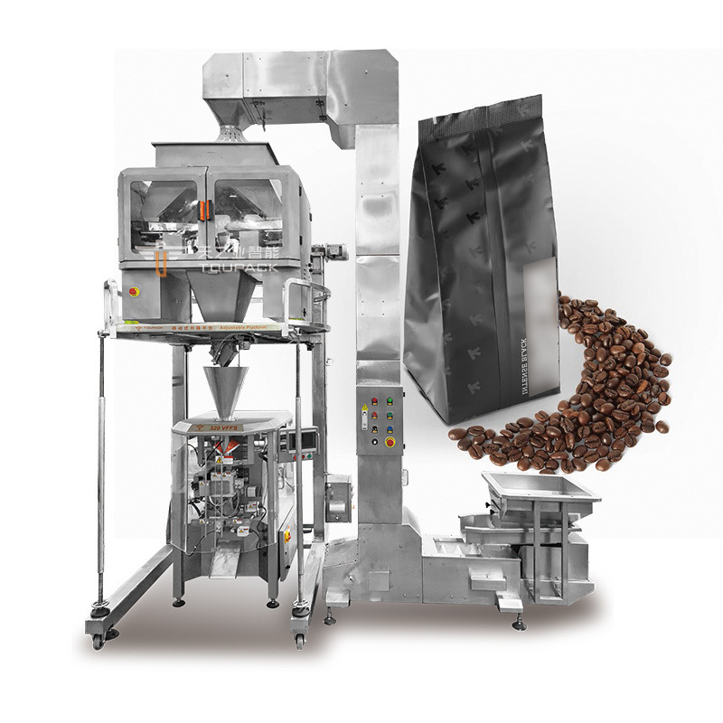 Kaffee Power 1kg 2kg 5kg gemahlener Kaffee Verpackungsmaschine Zipper Beutel ganze Bohne Kaffee Verpackungsmaschine