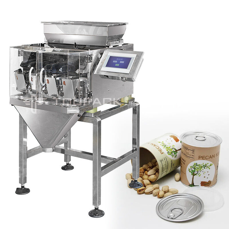 Lineare Waage Verpackungslinie Automatische Reis Zucker Salz Bohnen Verpackungsmaschine Granulat Wiege- und Verpackungssystem