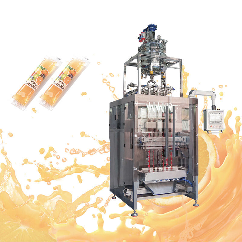 Automatische Mehrspur-Abfüllmaschine für 50ml 100ml Flüssigkeitsbeutel, Fruchtsaft, Eis am Stiel, Gelee-Riegel, Streifenbeutel