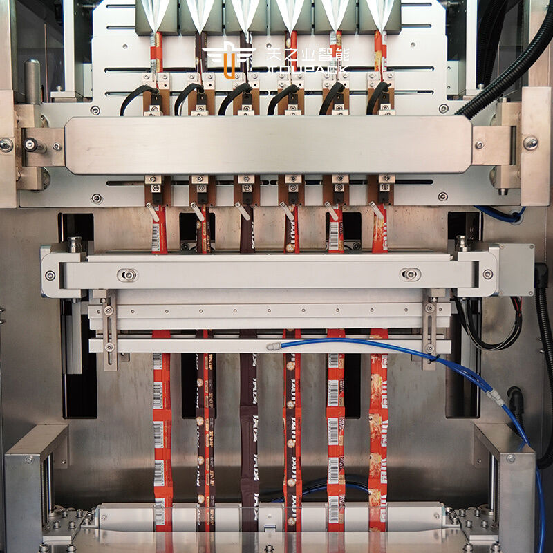 Automatische Mehrspur-Abfüllmaschine für 50ml 100ml Flüssigkeitsbeutel, Fruchtsaft, Eis am Stiel, Gelee-Riegel, Streifenbeutel