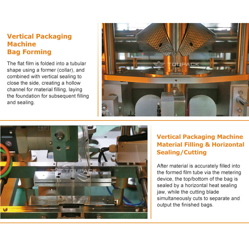 Automatische Lebensmittelgewichtungs- und Verpackungsmaschine für Chips Nüsse Süßigkeiten 5-200g Hochgeschwindigkeits-Digitalsensor Verpackungslinie