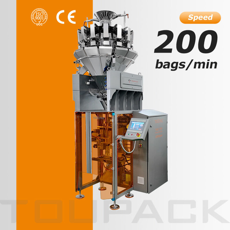 Automatische vertikale Hochgeschwindigkeitsverpackungsmaschine für Snacks, Nüsse, Granulat, Lebensmittelverpackungsmaschine