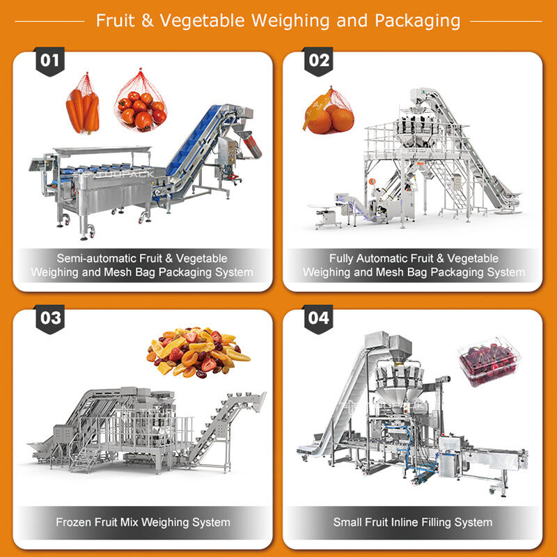 Linearwaage, automatische Versiegelungsverpackungslinie für Kirschtomaten, Obst und Gemüse mit hochpräzisem Wiegesystem