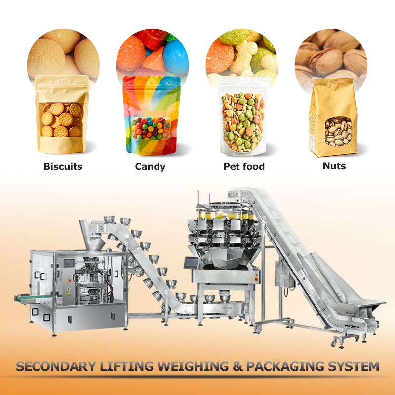 Automatische Doypack-Verpackungsmaschine für Cashew-Mandel-Erdnuss-Snack-Food-Standbodenbeutel