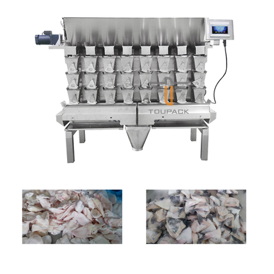 Drei Kopfschraube der Schicht-8, die Multihead-Wäger für frische klebrige Nahrung zerrissenes Fleisch einzieht