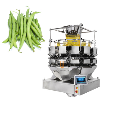 Frische Frucht Multihead-Gemüsewäger und vertikale Verpackungsmaschine lang gewesener Tabak