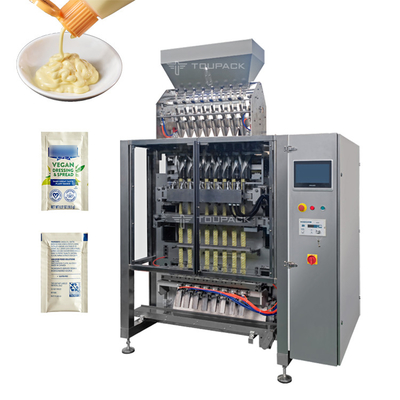 Automatisierte Seitenrobbe 3 Verpackungssystem-Shampoo-Mayonnaisen-flüssige füllende Kissen-Senf-Verpackungsmaschine
