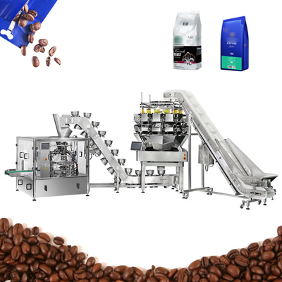 Quantitativer Haupt-Multihead Wäger-automatische Füllung Kaffee-Bean Bag Packing Machine Withs 14
