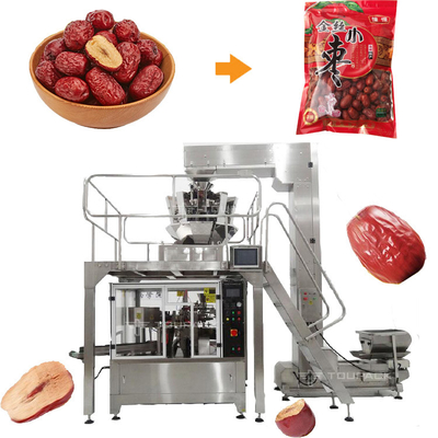 Red Jujube vorgefertigte Taschenverpackungsmaschine Geschwindigkeit 16-60 Beutel/Min