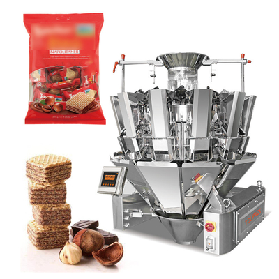 12 Kopf Mehrköpfige Nagelwäger Verpackungsmaschine Mehrköpfige Waferverpackungsmaschine Multifunktionsverpackungsmaschine