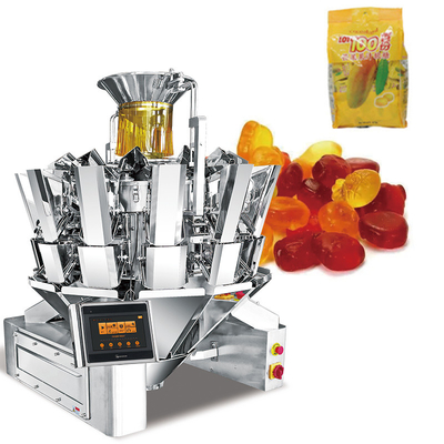 Automatische Taschenverpackungsmaschine Gummi-Cookie-Zuckerverpackungsmaschine mit Mehrkopf-Wagen