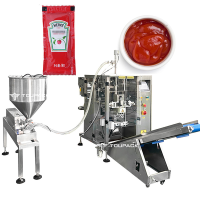 Automatische Drei-Seiten-Siegel Taschen Kissen Tasche Honig Sauce Erdnussbutter Salat Dressing Ketchup Pack Maschine Paste