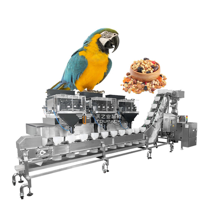 Automatische Maschine zur Verpackung von Lebensmitteln für Papageien Mehrköpfige Waage 10g-1000g
