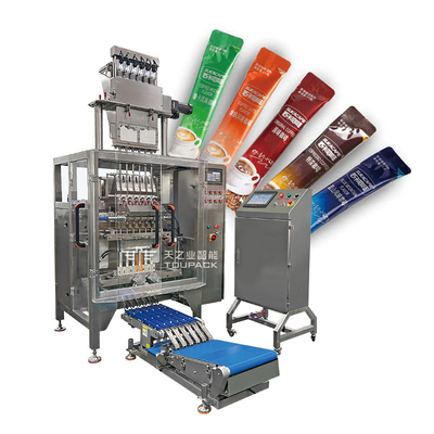Automatische Mehrspur-Pulver-Stick-Pack-Maschine 2-16 Spuren 55bpm