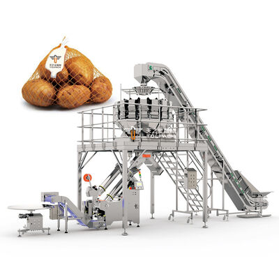 Automatische Netze Schneidmaschine Maschenbeutel Verpackungsmaschine für Zwiebeln Kartoffeln Zitrusfrüchte Avocados Äpfel Kiwis Tomaten und frische Produkte