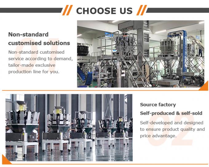 Knuspriges Getrocknetes Gemüse Mehrköpfige Gewichtsverpackungsmaschine Gefriergetrocknete Gemischfrucht Mango Erdbeere Verpackungsmaschine 13