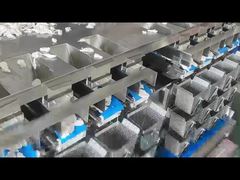 3-Schicht 8-Kopf Frischwaren-Waage Haifischflossen-Kissenbeutel Wiege- und Verpackungsmaschine