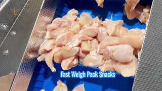 Hocheffiziente automatische Verpackungslinie für Hähnchenfleischschalen 40 – 60 Schalen/Min